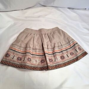 NWOT Esley Linen Blend Size L Southwestern Boho Mini Skirt